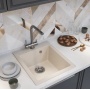 Мойка для кухни Mixline ML-GM14 (328), 420*500*190мм прямоугольная, бежевая