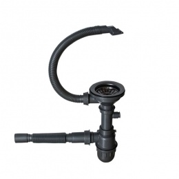 Мойка для кухни MIXLINE PRO 65х45 (3,0) настольный монтаж вып 3 1/2  22см с сифоном (черный графит)