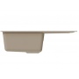 Мойка для кухни Mixline ML-GM19 (328), 495*750*200мм прямоугольная с крылом, бежевая