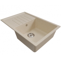 Мойка для кухни Mixline ML-GM19 (328), 495*750*200мм прямоугольная с крылом, бежевая