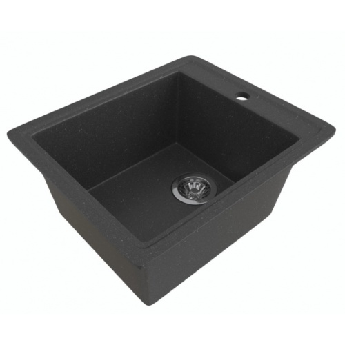 Мойка для кухни Mixline ML-GMS18 (308), 415*490*190мм прямоугольная, черная купить в интернет магазине Санрай73