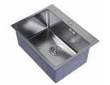Мойка для кухни MIXLINE PRO 53х43х22 (3,0) настольный монтаж,  вып 3 1/2, сифон, сатин