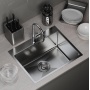 Мойка для кухни MIXLINE PRO 53х43х22 (3,0) настольный монтаж,  вып 3 1/2, сифон, сатин