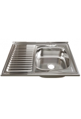 Мойка для кухни MIXLINE 800х600 мм, накладная, толщина 0,8 мм, правая