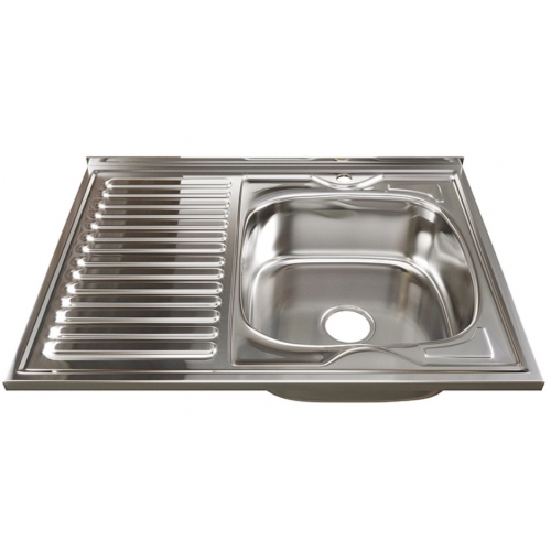 Мойка для кухни MIXLINE 800х600 мм, накладная, толщина 0,8 мм, правая купить в интернет магазине Санрай73