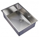 Мойка для кухни MIXLINE PRO 65х44х22 (3,0) подстольный монтаж,  выпуск 3 1/2, сифон, сатин