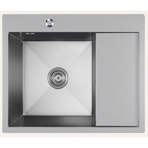 Мойка для кухни MIXLINE PRO 60х50 (3,0) настольный монтаж, левый выпуск 3 1/2, 20см, сифон, сатин купить в интернет магазине Санрай73