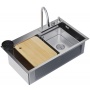Мойка для кухни многофункциональная Mixline Pro 75х46х22 (3,0) сатин