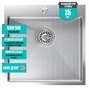 Мойка для кухни MIXLINE PRO 50х50х20 (3,0) настольный монтаж,  выпуск 3 1/2, сифон, сатин НАНО