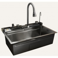 Мойка для кухни многофункциональная Mixline Pro V2.0 75х46х22 (3,0) черный графит