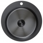 Мойка для кухни MIXLINE PRO d 500 (3,0) круглая  20см, выпуск 3 1/2, настольный монтаж черный графит