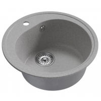 Мойка для кухни Mixline ML-GM11 (310) 500 мм, врезная круглая, серая