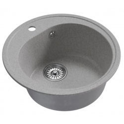Мойка для кухни Mixline ML-GM11 (310) 500 мм, врезная круглая, серая