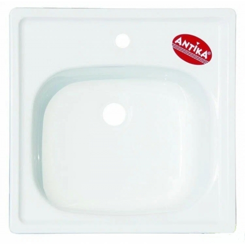 Мойка кухонная подвесная Antika 500х500мм, белая купить в интернет магазине Санрай73