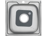 Мойка для кухни MELANA 5050 0,8/180 накладная квадратная с сифоном