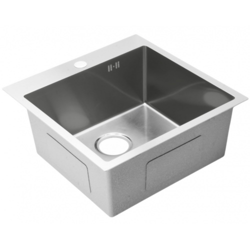 Мойка для кухни Santrek Aqua 50х50х22 (3.0) сатин, сталь нержавеющая, сифон купить в интернет магазине Санрай73
