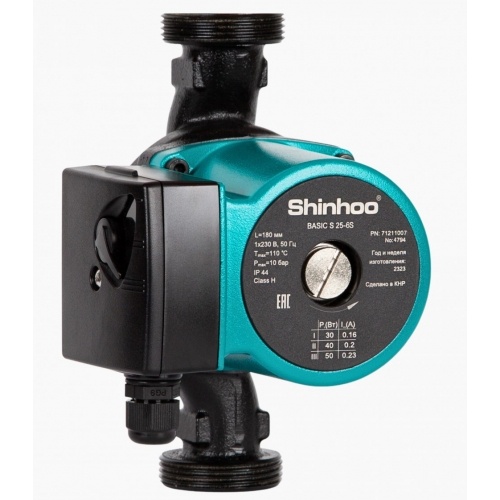 Насос 25/6S-130 циркуляционный Shinhoo Basic S купить в интернет магазине Санрай73