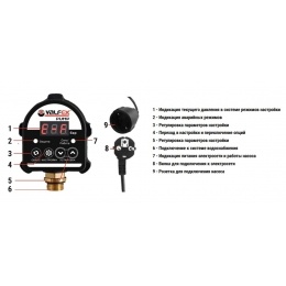 Реле давления воды автоматическое VALFEX 1,5кВт, G1/2"