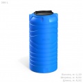 Емкость цилиндрическая узкая N 200 литров (голубой) Polimer Group