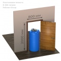 Емкость цилиндрическая узкая N 300 литров (голубой) Polimer Group