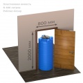 Емкость цилиндрическая узкая N 400 литров (голубой) Polimer Group