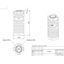Емкость 400 литров цилиндрическая узкая (голубой) Polimer Group N 400