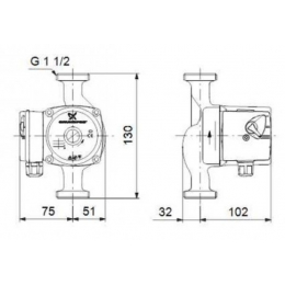 Насос 25/40-130 циркуляционный Grundfos UPS
