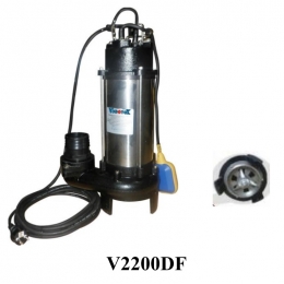 Насос V2200DF фекальный Vodotok с поплавком, нож сталь