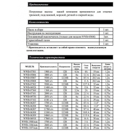Насос WWB-1500 трюмный Vodotok Auto