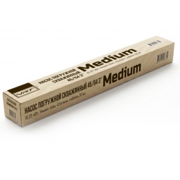 Насос скважинный центробежный VRT Medium 45/64 (3", 370Вт, Нмакс 64м, 45л/мин, кабель 30м)