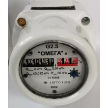 Счётчик газа Омега-М G-2,5 1/100, Dy15мм, 2,5м3/ч, сварка РП