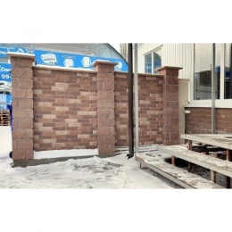 Блок столба 360х360 (квадратный) №0 серый