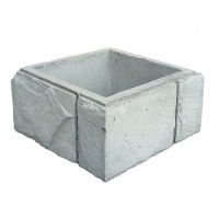 Блок столба 360х360 (квадратный) №0 серый