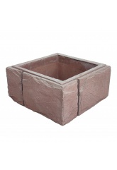 Блок столба наборный 360x360x180 №25 темная керамика