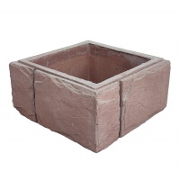 Блок столба 360х360 (квадратный) №25 темная керамика