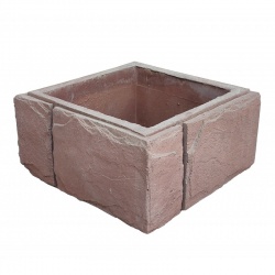 Блок столба 360х360 (квадратный) №25 темная керамика