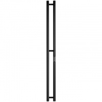 SHQ-R2R0-012008 STOUT полотенцесушитель элекрический ROCK round 120*08 Черный матовый 2 опоры
