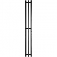 SHQ-R2R0-012012 STOUT полотенцесушитель элекрический ROCK round 120*12 Черный матовый 3 опоры