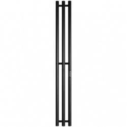 SHQ-R2R0-012012 STOUT полотенцесушитель элекрический ROCK round 120*12 Черный матовый 3 опоры