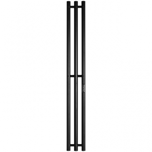 SHQ-R2R0-012012 STOUT полотенцесушитель элекрический ROCK round 120*12 Черный матовый 3 опоры купить в интернет магазине Санрай73