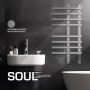 Полотенцесушитель STOUT электрический SOUL quadro 80*50 Оружейная сталь