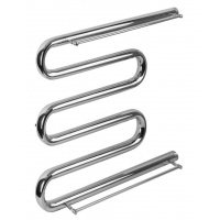 Полотенцесушитель 60х60, 1" Аквадрайв 5М-образный водяной с полочками