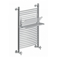 Полотенцесушитель 80/40 НИКА MIX ЛДПВ водяной нижнее подключение, со складной полочкой-трансформер