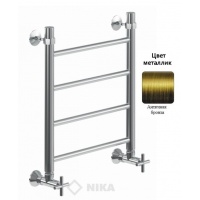 Полотенцесушитель 50/40 НИКА CLASSIC ЛП водяной нижнее подключение, бронза