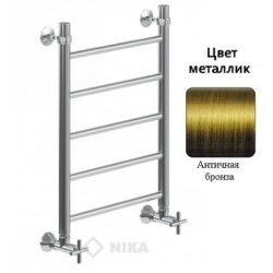 Полотенцесушитель 60/50 НИКА CLASSIC ЛП водяной нижнее подключение, бронза