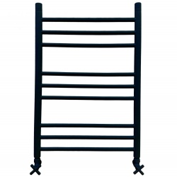 Полотенцесушитель 80/50 НИКА CLASSIC ЛП (г2) водяной нижнее подключение, Люкс, матовый черный