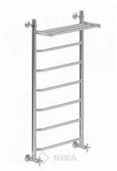 Полотенцесушитель 100/50 НИКА TRAPEZIUM ЛТ ВП водяной нижнее подключение, с полочкой