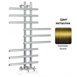 Полотенцесушитель 80/10/80 НИКА BAMBOO ЛБ5 водяной нижнее подключение, бронза