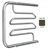 Полотенцесушитель 50/50 НИКА ECON / SIMPLE ПМ2 водяной боковое, с полочками, перламутрово-золотой