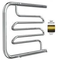 Полотенцесушитель 50/50 НИКА ECON / SIMPLE ПМ2 водяной боковое, с полочками, античная бронза
